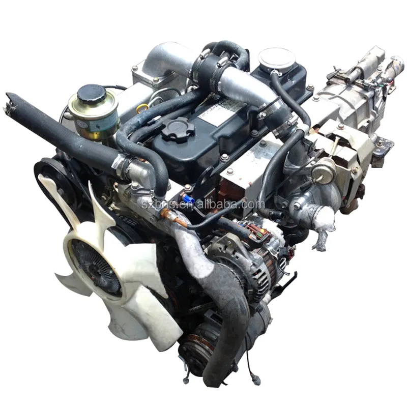 Nissans Qd32 Qd 32T Gebruikte Dieselmotor Met Mechanische Pomp Handgeschakelde Versnellingsbak/Transmissie