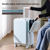 Valise de voyage multifonction de haute qualité à ouverture latérale avec compartiment profond, légère, bagage à main, chariot de transport, vente en gros