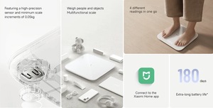 <span class=keywords><strong>Xiaomi</strong></span> Smart <span class=keywords><strong>Scale</strong></span> S200 Batería de larga duración Compatible con conexión de puerta de enlace Bluetooth <span class=keywords><strong>Mi</strong></span> <span class=keywords><strong>Body</strong></span> Escala de composición humana Peso - Product Image 3