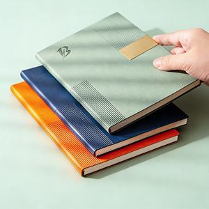 Carnet A5 à couverture PU, papier ligné 80 g/m², 100 feuilles (200 pages), bloc-notes de réunion de bureau avec date, météo, mémo, logo personnalisé - Product Image 1