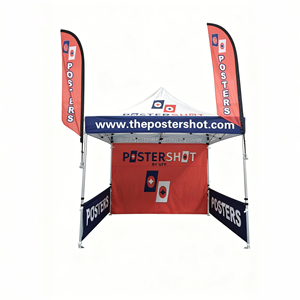 Tenda Pieghevole Personalizzata 10x10 con Telaio in Alluminio Resistente, Resistente ai Raggi UV, per Pubblicità Esterna ed Eventi - Product Image 5