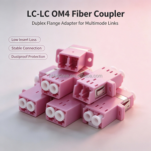 อะแดปเตอร์ไฟเบอร์ LC-LC OM4 แบบดูเพล็กซ์พร้อมหูยึด พอร์ต LC ตัวเชื่อมต่อไฟเบอร์ออปติกแบบมัลติโหมด สำหรับสายเคเบิล 10G FTTH จากโรงงาน - Product Image 2
