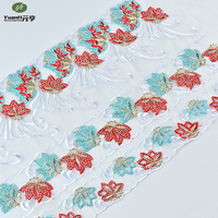Hotfix Strass Dentelle Garniture 3 Set Broderie Organza Garniture pour Sexy Africain Vêtements Accessoire à Prix Favorable