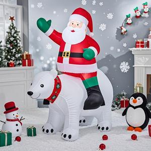 Étanche mignon dessin animé wapiti père noël activités festives géant publicité gonflable noël vieil homme pour la fête en plein air - Product Image 2