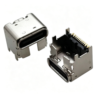 Connecteur femelle Type-C conforme RoHS, 16 broches, courant nominal 5A, USB vertical 3.1, prise Type C pour chargeur et transfert de données