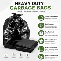 Sacs poubelles noirs plats en PEHD thermoscellables et doublures pour poubelles de cuisine – Personnalisables, vente en gros, OEM