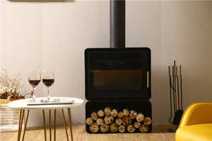 Chauffage intérieur à haute efficacité Poêle à <span class=keywords><strong>bois</strong></span> en acier au carbone autoportant Cheminée Poêle à <span class=keywords><strong>bois</strong></span> d'excellente performance - Product Image 2