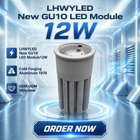 LHWYLED Nouveau module LED GU10 12W en aluminium forgé à froid 1070, downlight GU10 au design unique, vente directe usine, plafonnier LED