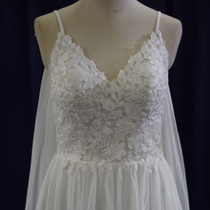 Jancember LSFL05 Boho Spaghetti Strap <b>Wedding</b> Bridal <b>Dresses</b> With Shawl - Product Image 2