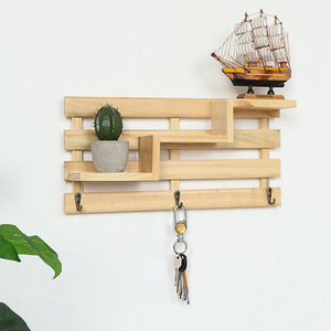 <span class=keywords><strong>Étagère</strong></span> murale de décoration moderne pour la maison, <span class=keywords><strong>étagère</strong></span> murale d'<span class=keywords><strong>escalier</strong></span> en bois massif de couleur rétro créative - Product Image 2