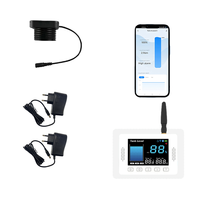 Lora LCD Leve Monitor Display Battery Powered Tuya Smart Home Non Contact Long Distance Water Level Sensor River Wastewater WiFi