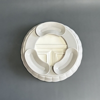 Enfant en bas âge enfants enfants alimentation vaisselle ensemble compartiment diviser porcelaine bébé assiette avec aspiration