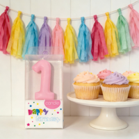 Bougies d'anniversaire colorées en forme de chiffres pour la décoration de gâteaux, idéales pour les fêtes d'enfants et les baby showers