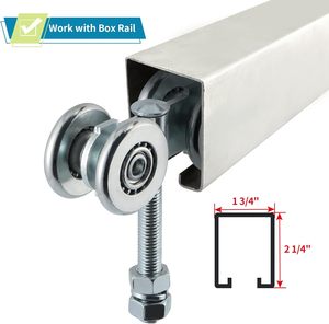 <span class=keywords><strong>Rail</strong></span> de conception industrielle suspendu <span class=keywords><strong>porte</strong></span> de grange <span class=keywords><strong>coulissante</strong></span> roue à rainure <span class=keywords><strong>double</strong></span> voie - Product Image 4