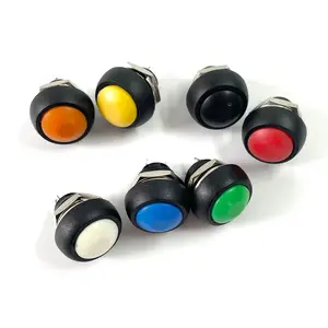 Mini 12mm Waterproof Momentary ON/OFF Push Button Round Switch PBS-33B