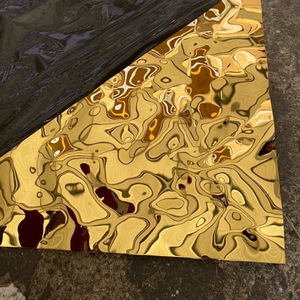 304 צבע אדוות מים גיליון לוח מתכת מחיר סיטונאי כסף נירוסטה ספק גיליון דקורטיבי - Product Image 2