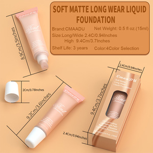 Base de Maquillaje Líquida de Cobertura Total, Hidratante, Iluminadora, Impermeable y de Larga Duración, 30 ml, al por Mayor - Product Image 3