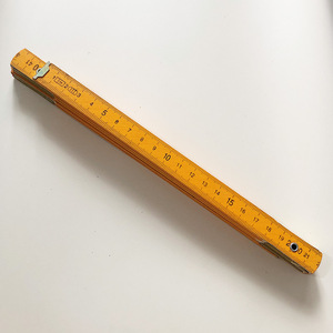 Règle pliante en bois de 150 cm, outil de mesure métrique pour le dessin et l'enseignement, couleur orange - Product Image 3
