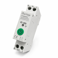 Compteur d'énergie intelligent WiFi 63A monophasé sur rail DIN avec minuterie, protection contre les surtensions, relais de commande, contrôle de la maison intelligente