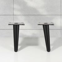 Pied de canapé conique en fer doré 100mm 400mm, support de chaise pour mobilier d'extérieur, salle à manger, cuisine, salle de sport, salon, lits et meubles de chevet