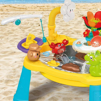 Fontaine électrique en forme de nuage, pêche magnétique, jeu sensoriel d'arrosage, table de jeu en plastique pour l'eau et le sable, jouets de plage pour enfants