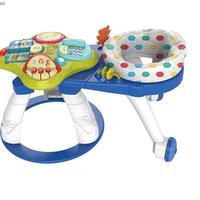 Table d'activités éducative 3-en-1 rotative et multifonctionnelle pour bébé : trotteur, centre d'apprentissage et de jeu précoce