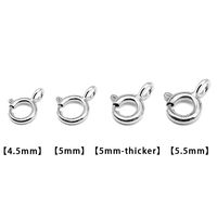 Fermoir rond à ressort en or massif 18 carats, véritable fermoir en or AU750, fabrication de bijoux DIY