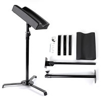 Repose-bras et repose-jambes de tatouage noir en fer et acier robuste, triangulaire Solong, vente en gros