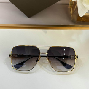 Lunettes de soleil rétro à double pont, verres dégradés gris-orange, monture métallique, protection UV400, pour homme, style affaires, conduite et urbain - Product Image 5