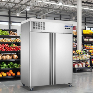 <span class=keywords><strong>Refrigerador</strong></span> Comercial de Doble Puerta de Acero Inoxidable Estilo Europeo OEM, Refrigerado por Aire, con Temperatura Ajustable de 0 a -30 ℃ . - Product Image 4