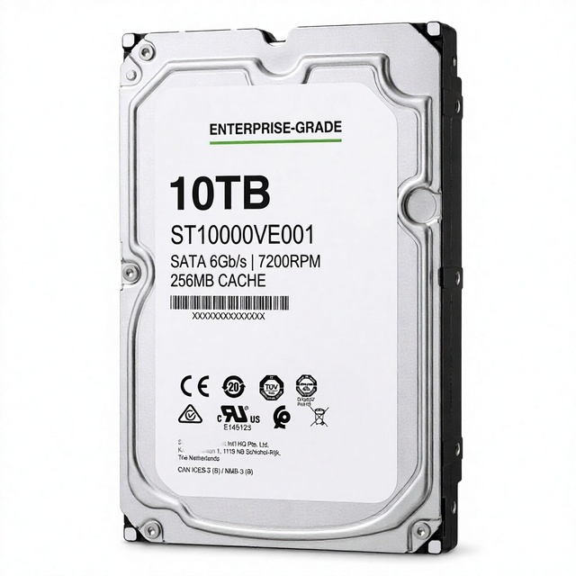 ST10000VE001 10TB Enterprise Internal Hard Drive 3.5 Inch SATA 6Gb s 7200RPM 256MB Cache Server Storage HDD