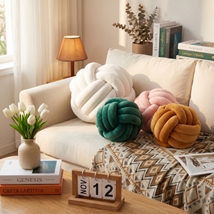 Cuscini Decorativi Annodati Hesen per Arredamento Casa, Cuscini Decorativi Imbottiti Fatti a Mano per Divano - Product Image 4
