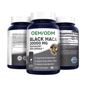 OEM Label Biologische <span class=keywords><strong>Maca</strong></span> Extract Vegan Capsules voor Mannen Energiebooster Verhoogt Uithoudingsvermogen Zwarte <span class=keywords><strong>Maca</strong></span> Capsules - Product Image 1