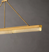 Lustre en laiton de luxe pour salon, luminaire suspendu en laiton pour plafond haut, éclairage en cristal personnalisé pour salle à manger