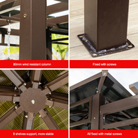 Hard Top Gazebo Extérieur Gazebo Étanche Auvent Pergola pour Jardin 1 Ensemble Aluminium Portail Étanche Camping Tentes ODM OEM