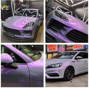 Filme Adesivo Vinílico Metálico Brilhante Roxo Azul Camaleão para Envelopamento de Carro, Folha de Adesivo com Liberação de Ar - Product Image 2