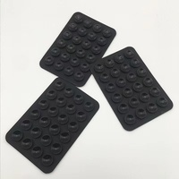 Support Téléphone Portable à Ventouse Carrée, 24 Petites Pastilles en Gel de Silice, Antidérapant et Sans Traces, Ventouse Universelle Puissante pour Voiture