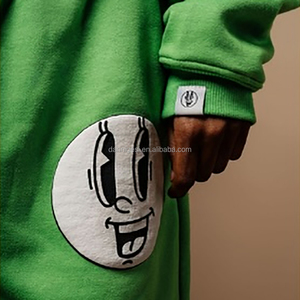 Conjunto Deportivo Unisex Holgado con Bordado, 100% Algodón, Sudadera con Cremallera Extra Grande, Conjunto de 2 Piezas de Lujo para <span class=keywords><strong>Mujer</strong></span> - Product Image 3