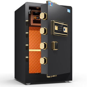 Coffre-fort à bijoux <span class=keywords><strong>avec</strong></span> serrure à combinaison, armoire en acier <span class=keywords><strong>avec</strong></span> étagère amovible pour colliers, bagues, montres et objets de valeur, placard - Product Image 1