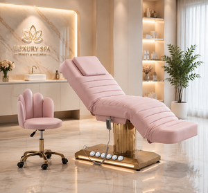 Luxury Pink Hydraulic Beauty Bed Rotating Spa Treatment Chair for Facial Tattoo Lash and Massage Salon - Product Image 1