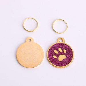 Plaque d'identification personnalisée pour chien avec empreinte de patte, gravée au laser, style dessin animé, accessoire élégant pour collier de chien, ornement pour animal de compagnie - Product Image 3