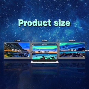 FHD 15.6 pouces Double écran Extender LCD Moniteur Ordinateur <span class=keywords><strong>Portable</strong></span> Pliable Ordinateur <span class=keywords><strong>Portable</strong></span> Smart Gaming Triple Écran Moniteur - Product Image 6