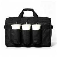 Sac isotherme pliable, réutilisable, étanche, pliable, pour la livraison d'aliments, avec poches de refroidissement