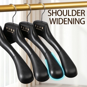 <span class=keywords><strong>Grucce</strong></span> <span class=keywords><strong>in</strong></span> Plastica PP Nera Economiche con Spalle Allargate <span class=keywords><strong>per</strong></span> <span class=keywords><strong>Abiti</strong></span>, Camicie, Giacche e Vestiti - Product Image 3