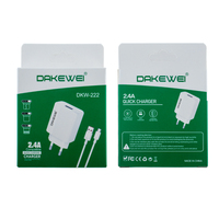 Nouvel adaptateur de voyage européen USB-C, chargeur mural type C avec câble pour iPhone et tous les téléphones mobiles Android