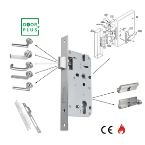 Doorplus EN Standard Stainless Steel Basckset 40/45/50/60/70/80/100mm Sash Lock Dead Bolt Lock Security Mortise Door Locks