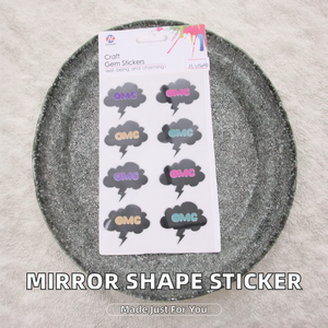 Pegatina de Espejo con Laminación Brillante Ecológica, Impresa con UV, Diseño de Dibujos Animados, Multiforma, para Decoración del Hogar - Product Image 2