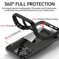 Coque de téléphone antidérapante pour iPhone 16 14 13 12 11 Pro Max, protection intégrale à 360° pour iPhone 16 Pro