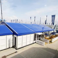 Tente de réception de 1000 places en aluminium avec toit en arche, imperméable, robuste, toutes saisons, pour banquets, églises, funérailles, expositions internationales
