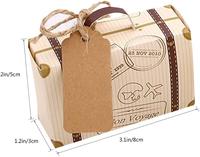 Boîte à bonbons en forme de mini-valise, boîtes cadeaux de mariage, thème voyage, pour anniversaire, fête, baby shower